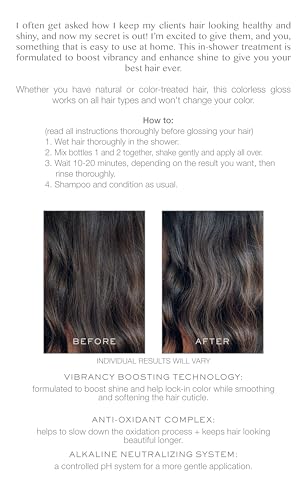 Kristin Ess Hair Crystal Quartz Clear Hair Gloss for All Hair Types + Colors - Anti Brass Treatment for Women - Shine Boosting + Deep Conditioning Treatment - Vegan - Phthalates + Paraben Free