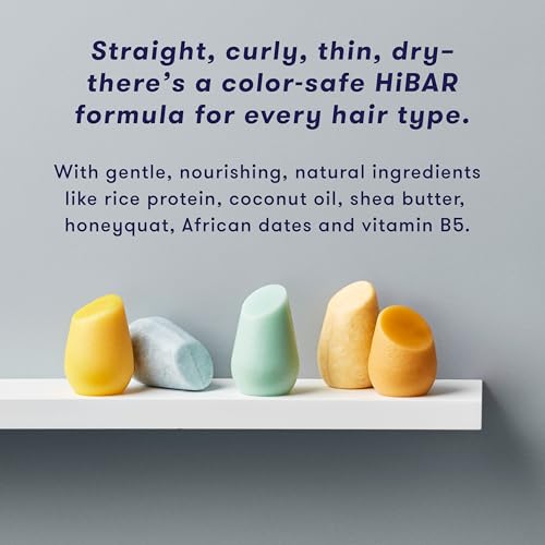 HiBAR - Volumize Shampoo & Conditioner Set - For Fine, Flat Hair - Add Body, Definition & Volume - African Dates & Vitamin B5 - Plastic, Soap, Paraben & Sulfate-Free - Color Safe & Vegan -2 Solid Bars