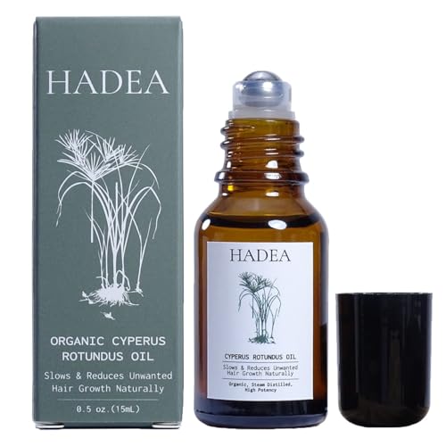Cyperus Rotundus Oil to Reduce and Slow Down Unwanted Hair Growth, For PCOS, Hirsitusim, Any Unwanted Hair | Cypress Rotundus | Organic Cyprus Oil Travel Size Roll On (15 ml)