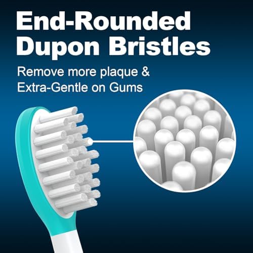 Kids Replacement Toothbrush Heads 10 Pack for Philips Sonicare Electric Toothbrush Soft Brush Head for Child 7+ for Boy Girl,Blue