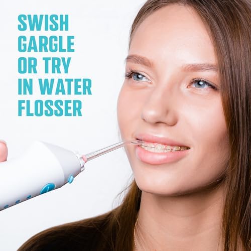 BRIOTECH Oral Swish, Hypochlorous Acid Mouthwash Rinse, Gentle Oral Care Hygiene, Fight Bad Breath, Support Against Plaque, Gum Irritation & Tender Gums, Alcohol & Fluoride Free, 32 fl oz