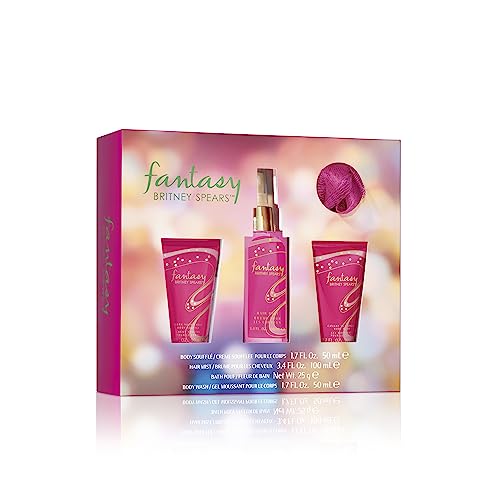 Britney Spears Fantasy Women's Fragrance 4 Piece Gift Set, Eau de Parfum, 3.4 fl. oz