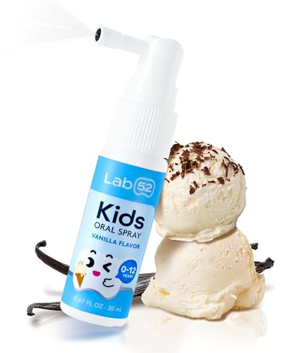 LAB52 Kids Oral Spray, Xylitol Vanilla Flavor Spray for Toddlers & Preschoolers, Fluoride-Free Daily Oral Care