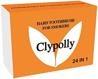 Hard & Firm Toothbrush Stiff Bristle Brush for Smokers Oral Care Teeth Whitening Cleaning for Adult Travel Pack of 24