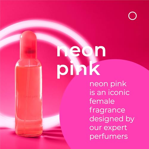 COLOUR ME Milton-Lloyd Neon Pink - Oriental Parfume for Women - Floral Woody Fragrances - Long Lasting Parfume for Women - Womens Parfume - 3.4 oz