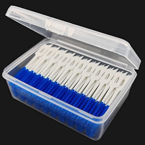 GXXMEI 250PCS Braces Dental Brush Flosser for Cleaner Interdental Brush Toothpick Dental Tooth Flossing Head Oral Dental Hygiene Toothpick Cleaners Cleaning Tool
