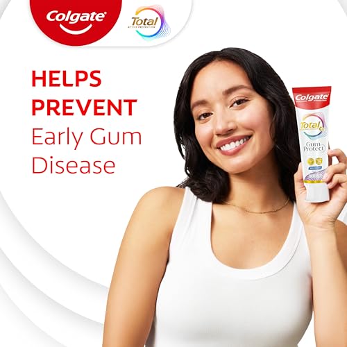 Colgate Total Active Prevention Gum Protect Whitening Toothpaste, Toothpaste for Inflammation, Redness, Bleeding, Irritation, and Sensitivity, SLS Free, 3 Pack, 3.0 oz