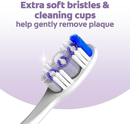 Colgate 360 Extra Soft Toothbrush for Sensitive Teeth and Gums with Tongue and Cheek Cleaner - 2 Count