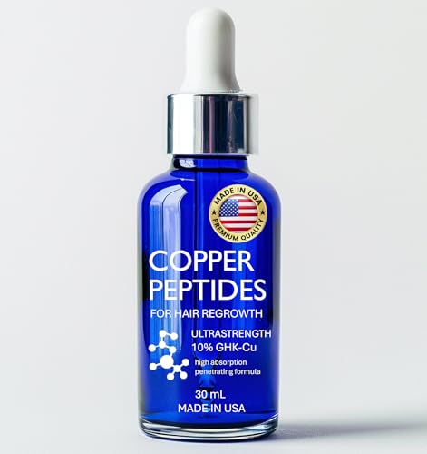 Copper Peptides for Hair Growth - Ultrastrong 10% Copper Peptide Serum for Hair Liposomal 7x Absorption - MADE IN USA