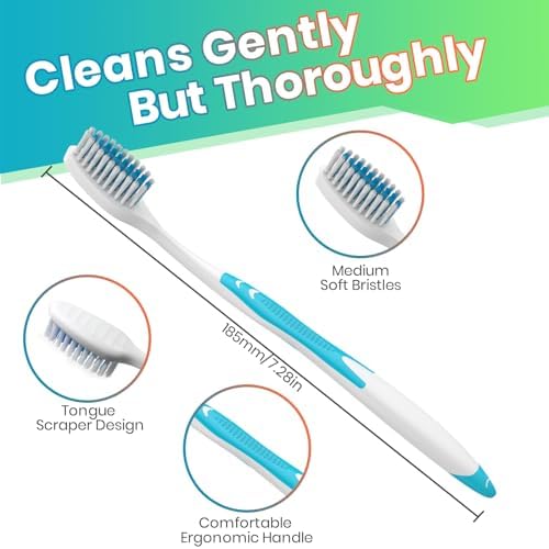 Bulk Toothbrushes 35 Pack, Individually Wrapped Toothbrushes Pack for Adults & Kids, Disposable Toothbrush Medium Soft for Travel, Donations, Hotels