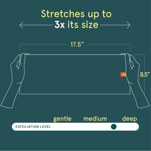 Cleanlogic Body Exfoliating Cloth, Stretchy Sport Exfoliator Bath and Shower Washcloths Ideal for Post-Workout Cleanse, Daily Skincare Tool, 3 Count Value Pack