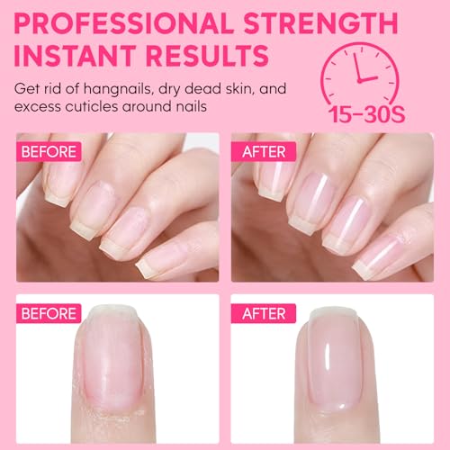 Cuticle Remover Kit - Cuticle Remover Cream & Cuticle Oil, Rose Flavor Cuticle Care Kit with Cuticle Trimmer Cuticle Pusher Cuticle Nipper for Manicure, Removedor de Cuticula for Nail Care