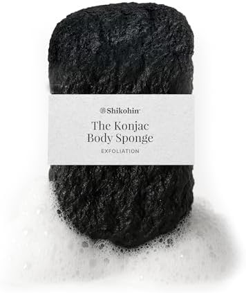 Konjac Body Sponge: Natural Exfoliating Shower Sponge from Konjac Root - Gentle Daily Body Cleanser for Radiant Skin - Vegan, Cruelty-Free, Made in Japan - Suitable for Sensitive Skin