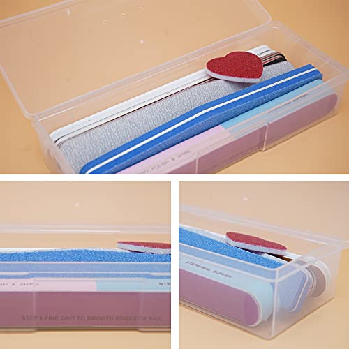 Clear Manicure Tool Box, Personal Nail Box Storage Case for Organizing, Plastic Nail Tool Box for Manicure Pedicure Kit (12pcs)