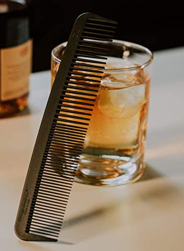 Chicago Comb Model 6 Carbon Fiber, 7 inches (17.8 cm) long, anti-static, graphite black, made in USA