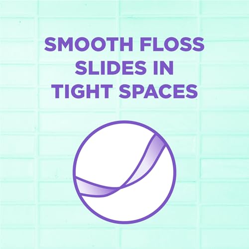 GUM Comfort Slide Floss Picks - Perfect for Tight Teeth - Extra Strong Shred-Resistant Dental Floss, Easy Grip Handle - Dental Flossers for Adults - Fresh Mint Flavor, 90 ct (6pk)