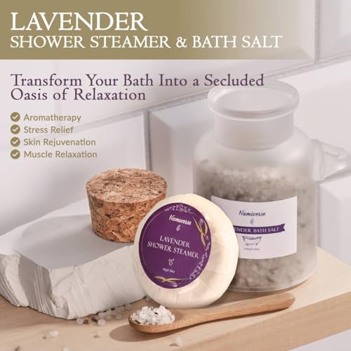 Lavender Bath Set for Women, Birthday Basket for Female, Mom, Sis, Girlfriend, and Best Friends, Spa Gifts Baskets for Women- Relaxation Present for female Friend