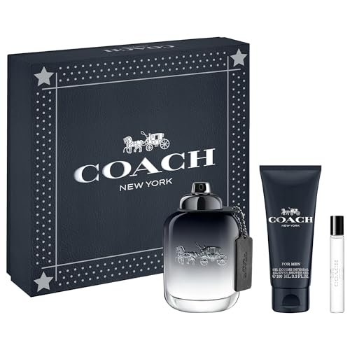 Coach for Men 3 Piece Eau de Toilette Gift Set (Eau de Toilette Spray, Perfumed Shower Gel, Travel Spray)