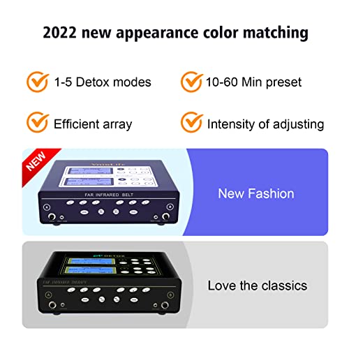 Ionic Foot Bath Detox Machine, Dual Foot Detox Machine for 2 Users with Heating Belt, 5 Detox Mode,Dual Channel, Suitable for Home Beauty Salon Foot Spa Use…