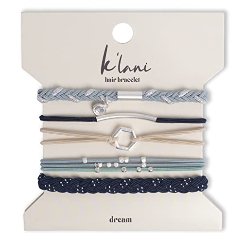 K'lani Hair Tie Bracelets for Women - Elastic Hair Bands That Double as Stylish Jewelry - Dream - Medium