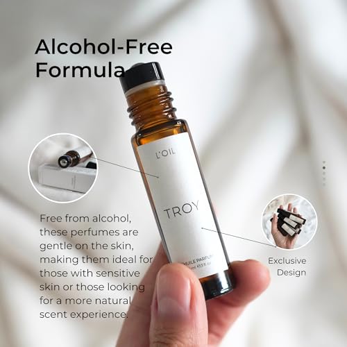 L'OIL FRAGRANCE TROY Perfume for Women & Men Inspired by Tom F.ord’s Oud Wood | Long-Lasting Scent Roll on Oil 10ml | Cardamom, Agarwood & Amber