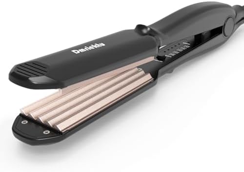 Hair Crimper for Volumizing Fluffy Hairstyle, Crimper Hair Iron with Ceramic Plates, Crimping Iron Tool for Women Girls Hair Waver Dual Voltage, Auto Off