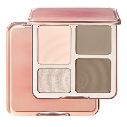 Judy Doll Contour Palette, 2 In 1 Face Highlight Contour Palette, Shades with Highlighter Makeup, Non-greasy, Lasting Sparkling, Sculpt the Face Makeup (#01 Water Waves, 0.32oz)