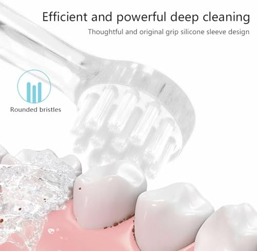 Kids U Shaped Electric Toothbrush, Multi-Mode High-Frequency Sonic Vibration Toothbrush, Cute Cartoon Dinosaur Shape 360-Degree Cleaning IPX7 Waterproof Design (2-12 Years Old)