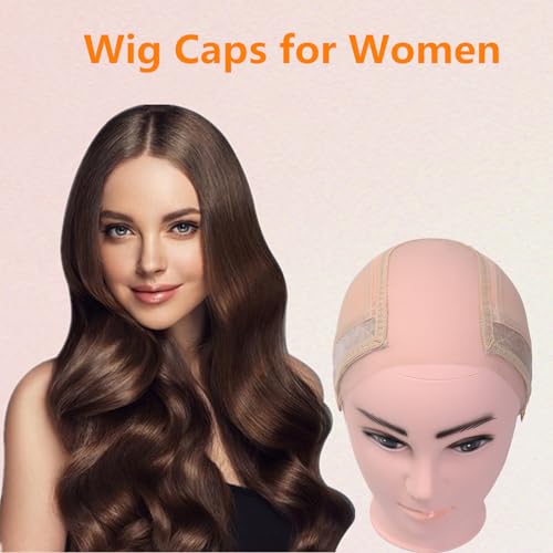 Lace Silicone Wig Grip Cap for Women,Wig Cap with Grip Band Adjustable,Used for Lace Wigs and Single Top Wigs-Lace Silicone Cap Let Your Wig Be Glueless.(Beige)