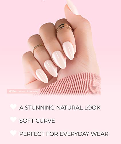 Kiara Sky Gelly Tips | Soak Off Soft Gel Nail Extensions | 500 pieces - 10 Sizes | Almond Short