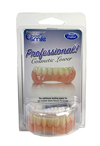 Instant Smile Professional Cosmetic Lower Teeth - New from Hand crafted detail, custom fit at home!