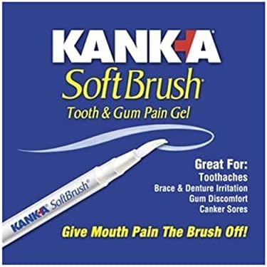 Kank-A Soft Brush Tooth & Gum Pain Gel - 0.07 oz, Pack of 5