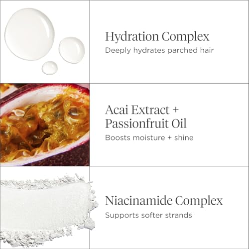 Briogeo Superfoods Acai + Passionfruit Lightweight Hydration Hair Mask – Deep Conditioner for Fine Hair, Boosts Shine & Softness, Weightless Moisture, Vegan & Cruelty-Free