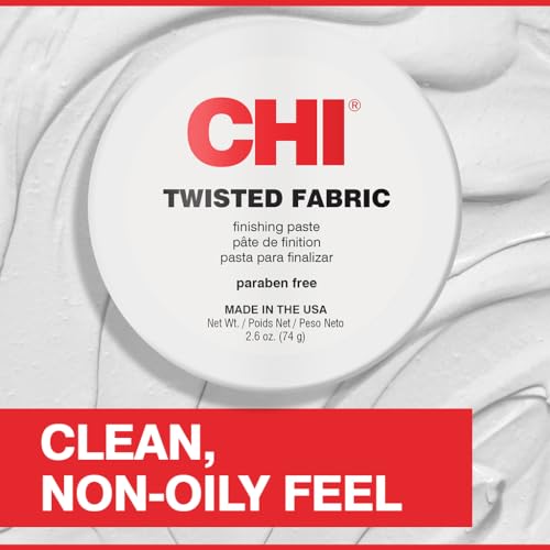 CHI Twisted Fabric, Moisturizing Styling Paste For Sculpting & Molding Hair, Creates A Brilliant Finish, Sulfate, Paraben, & Cruelty-Free, 2.5 Oz