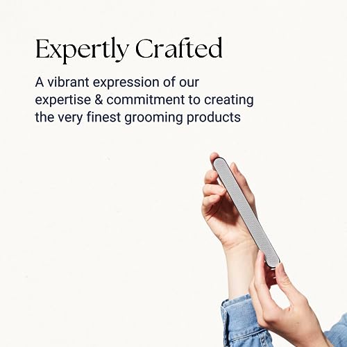 Caswell-Massey Diamond Dust Nail File, Professional Washable Nail Buffer Crafted from Polished Steel, Durable & Long-Lasting, Pre-Polish Care, 7 In