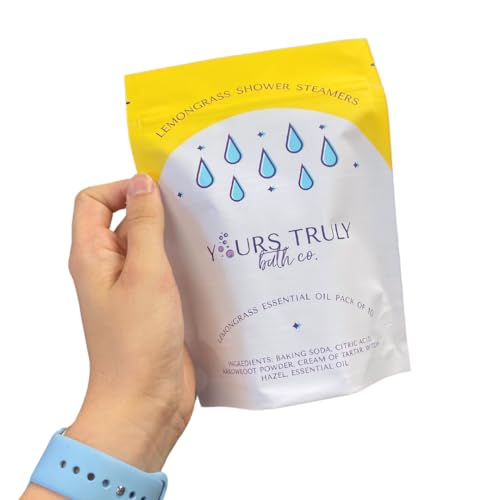 Lemongrass Shower Steamers, Aromatherapy Shower Steamers, Shower Tablets Aromatherapy, Shower Steamers with Essential Oils, Shower Bombs Made in the USA, Stress Relief and Self Care, Self Care Gifts