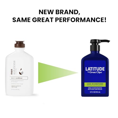 GREAT CLIPS LATITUDE Leave-In Conditioner | Hydrating Leave In Conditioner for Men | Promotes Hair Strength + Renewal | 12oz