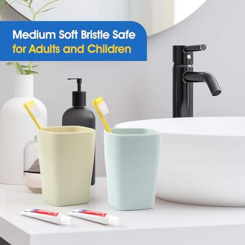 Homvle Disposable Toothbrushes with Toothpaste - 100 Packs Individually Wrapped Travel Toothbrushes Bulk, Medium Soft Bristles, Perfect for Travel Size Toiletries, OCC, Airbnb, Dentist, Office