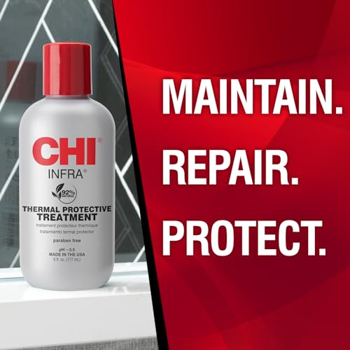 CHI Infra Thermal Protective Treatment, Hair Serum For Protecting Color & Adding Superior Shine & Softness, Hydrating Formula, Sulfate-free, 6 Oz