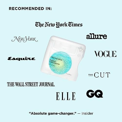 Cocofloss Woven Dental Floss, Dentist-Designed Oral Care, Coconut Scent, Waxed, Expanding, Kid-Friendly String Floss with Coconut Oil, 4 Spools (33 yd Each)