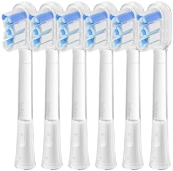 Laifen Cushioned Toothbrush Heads 6 Pack, New 2025 Version Replacement Heads Compatible with Wave/Wave Special Electric Toothbrush (Super-Clean)