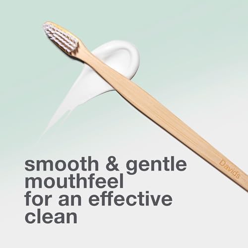 Davids Premium Bamboo Soft Bristle Toothbrush - 3 Pack | BPA Free, Eco-Friendly, Sustainable High Performance Bristles to Improve Oral Health Naturally | 100% Natural Bamboo Handle