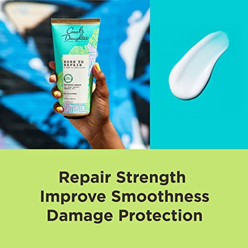 Carol's Daughter Born To Repair Leave In Hair Cream, Moisturizing, Curl Defining and Anti Frizz Hair Care for Curls with Shea Butter, 6.8 Fl Oz