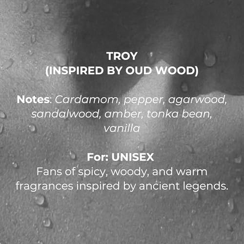 L'OIL FRAGRANCE TROY Perfume for Women & Men Inspired by Tom F.ord’s Oud Wood | Long-Lasting Scent Roll on Oil 10ml | Cardamom, Agarwood & Amber