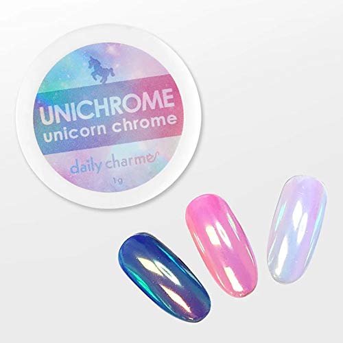 Daily Charme Aurora Unicorn Mermaid Nail Chrome Powder (Aurora) 1g, Pearlescent Nail Art Decoration, Home DIY/Nail Salon Manicure