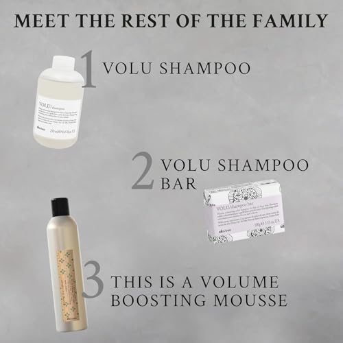 Davines VOLU Shampoo, Volume Shampoo For Fine, Thin Hair Types, Gentle Everyday Volumizing
