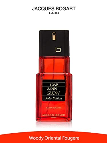 Jacques Bogart One Man Show for Men, Eau de Toilette Spray, Ruby Edition, 3.33 Ounce