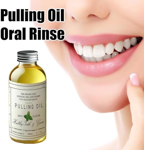 Coconut Oil Pulling for Teeth Whitening-Cocofresha Powerful Organic Coconut Peppermint Pulling Oil for Teeth and Gums, Pure Mouthwash Mint Freshness, Natural Cleanse, 4 Oz (2)