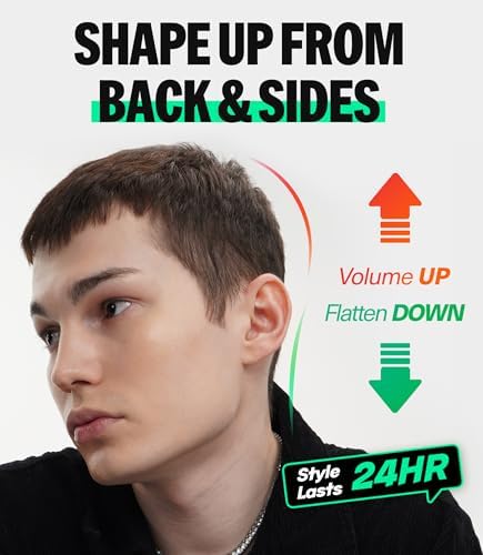 DASHU Perfect Downtech Original 3-Minute No Heat at Home Hair Press Down Perm Solution for Hair, Hair Straightener for Men's Grooming