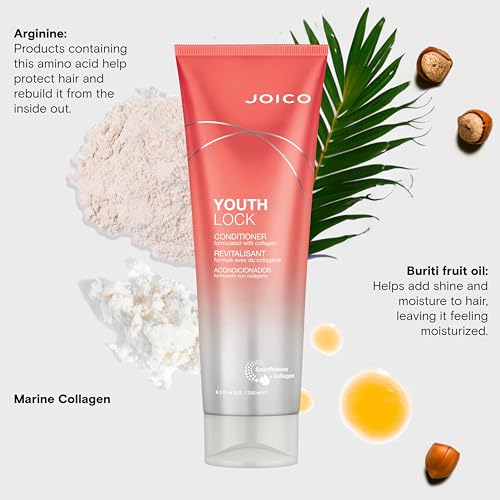 Joico YouthLock Conditioner Formulated with Collagen | Youthful Body & Bounce | Soften and Detangle Hair | Boost Shine